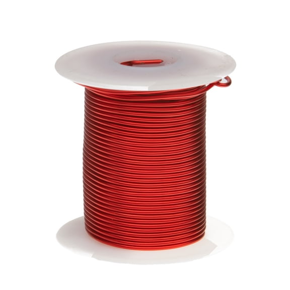 Remington Industries 16 AWG Magnet Wire, 155C Enameled Copper Wire, 4 oz, Red
