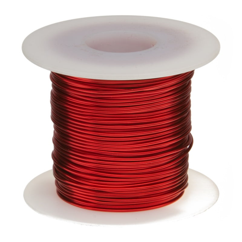 Remington Industries 18 AWG Magnet Wire, 155C Enameled Copper Wire, 1 lb, Red