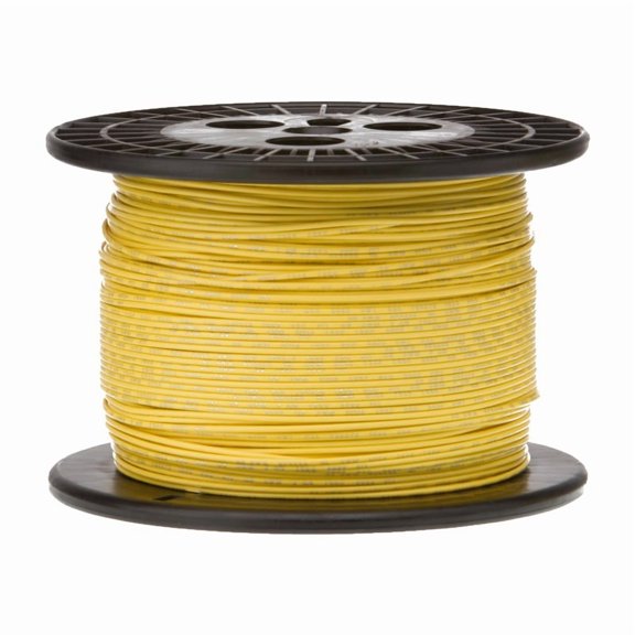 Remington Industries 18 AWG Solid Hook-Up Wire, UL1007 300V, 250 ft Length, Yellow