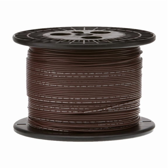 Remington Industries 18 AWG Solid Hook-Up Wire, UL1007 300V, 500 ft Length, Brown
