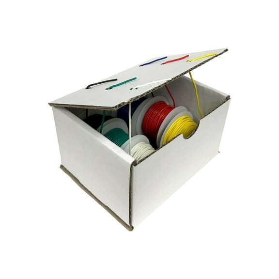 Remington Industries 18 AWG Stranded Hook-Up Wire Kit, UL1007 300V, 25 ft Each, 6 Colors