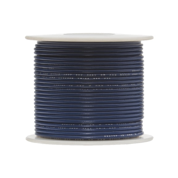 Remington Industries 18 AWG Stranded Hook-Up Wire, UL1007 300V, 100 ft Length, Blue