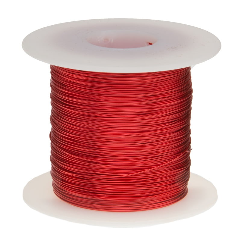 Remington Industries 22 AWG Magnet Wire, 155C Enameled Copper Wire, 1 lb, Red