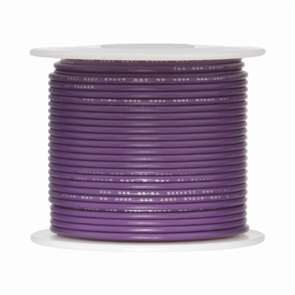 Remington Industries 22 AWG Solid Hook-Up Wire, UL1007 300V, 250 ft Length, Violet