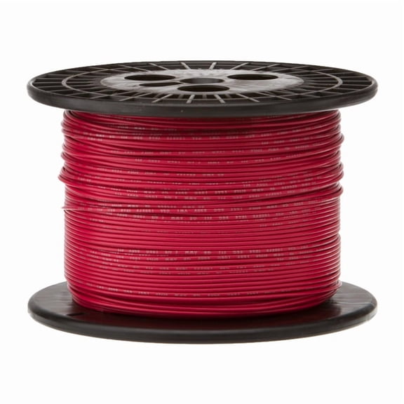 Remington Industries 22 AWG Stranded Hook-Up Wire, UL1007 300V, 1000 ft Length, Red