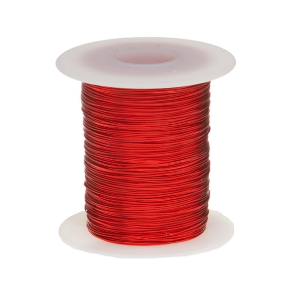 Remington Industries 24 AWG Magnet Wire, 155C Enameled Copper Wire, 8 oz, Red