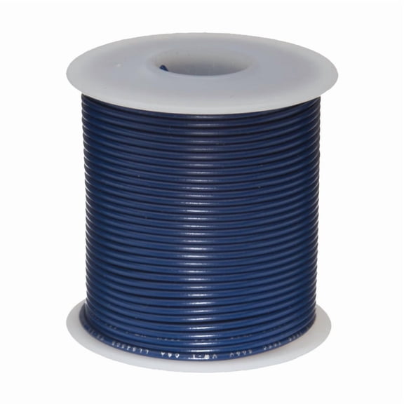 Remington Industries 24 AWG Solid Hook-Up Wire, UL1007 300V, 100 ft Length, Blue