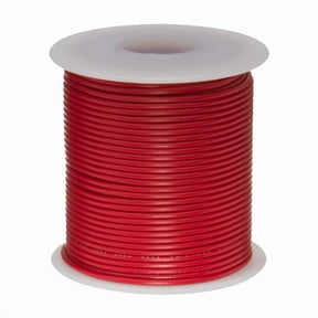 Remington Industries 24 AWG Stranded Hook-Up Wire, UL1007 300V, 25 ft Length, Red