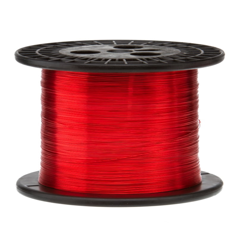 Remington Industries 26 AWG Magnet Wire, 155C Enameled Copper Wire, 5 lb, Red