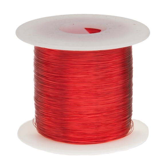 Remington Industries 28 AWG Magnet Wire, 155C Enameled Copper Wire, 1 lb, Red