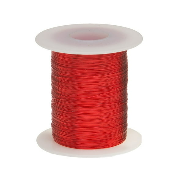 Remington Industries 30 AWG Magnet Wire, 155C Enameled Copper Wire, 4 oz, Red