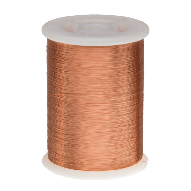 Remington Industries 40 AWG Magnet Wire, 155C Enameled Copper Wire, 1 lb, Natural