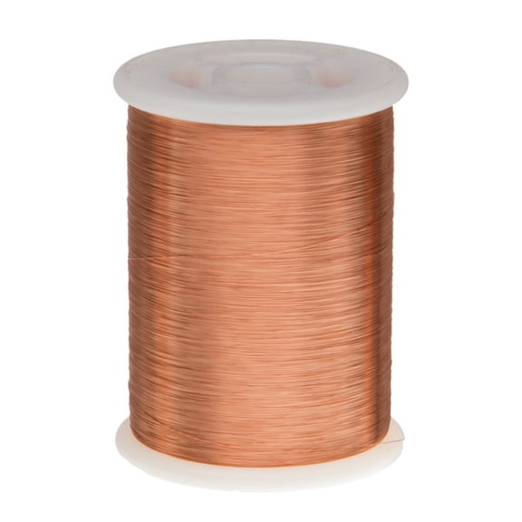 Remington Industries 40 AWG Magnet Wire, 155C Enameled Copper Wire, 1 lb, Natural