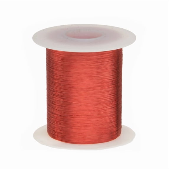 Remington Industries 42 AWG Magnet Wire, 155C Enameled Copper Wire, 8 oz, Red
