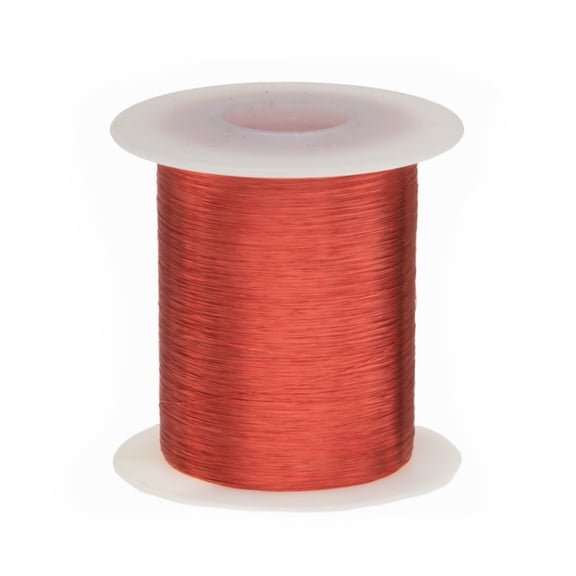Remington Industries 43 AWG Magnet Wire, 155C Enameled Copper Wire, 2 oz, Red