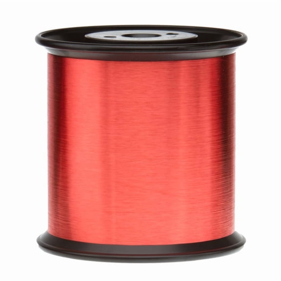 Remington Industries 43 AWG Magnet Wire, 155C Enameled Copper Wire, 5 lb, Red