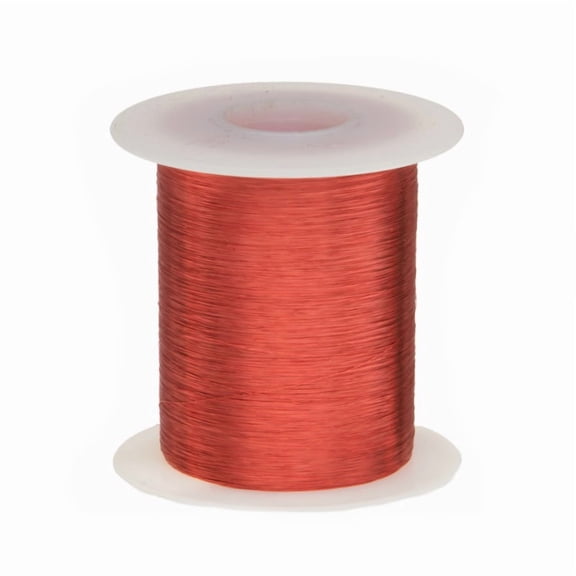 Remington Industries 43 AWG Magnet Wire, 155C Enameled Copper Wire, 8 oz, Red