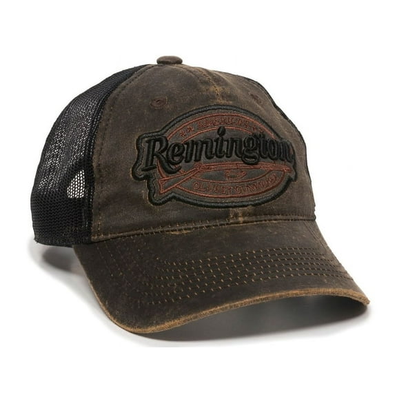 Remington Mens Weathered LC Logo Hat Dark Brown/Black