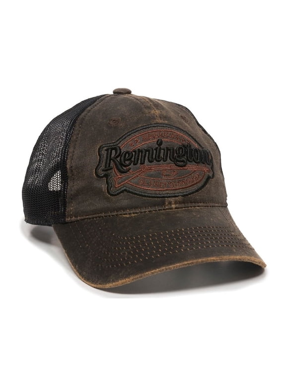 Remington Mens Weathered LC Logo Hat Dark Brown/Black