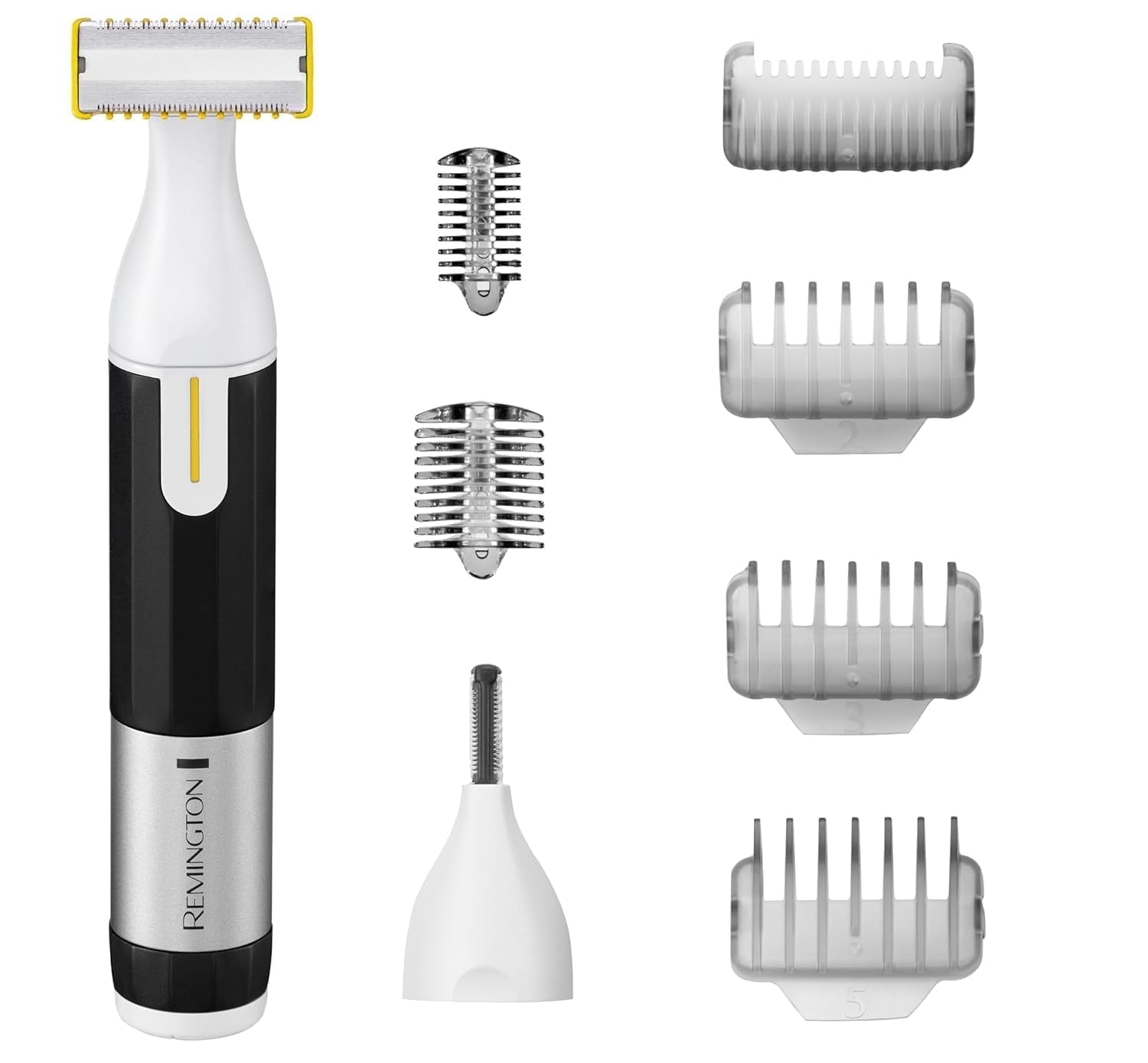 Remington Omniblade Face and Body Shaver for Men, Waterproof, Rechargeable, 7 Attachments
