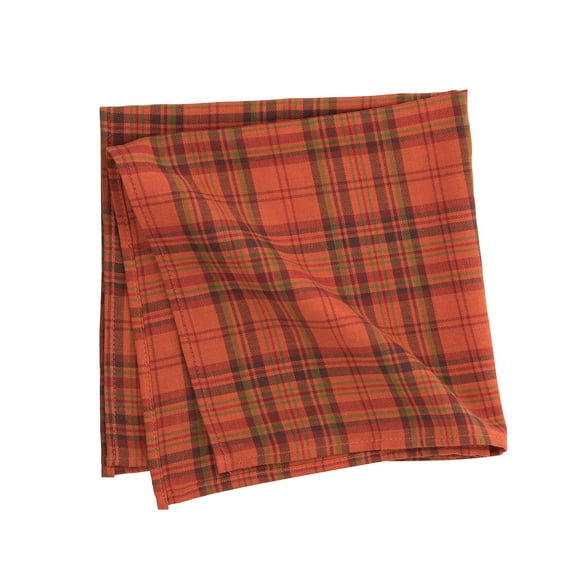 Remington Plaid Cotton Harvest Fall Dinner Single Napkin Cloth For Table Decor