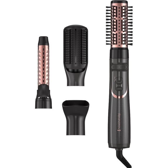 Remington Pro Rotating 1.5" Ceramic Tourmaline Hot Air Styler, Ionic, Anti-Static Technology, Black