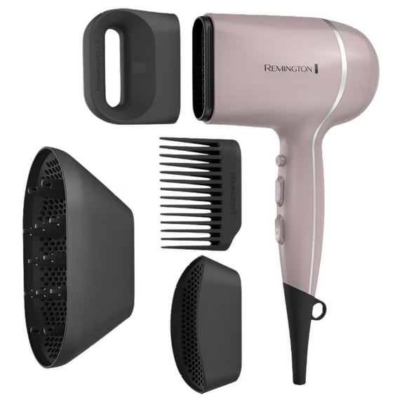 REMINGTON Pro Wet2Style Ceramic Ionic Hair Dryer with 4 Attachments, Purple