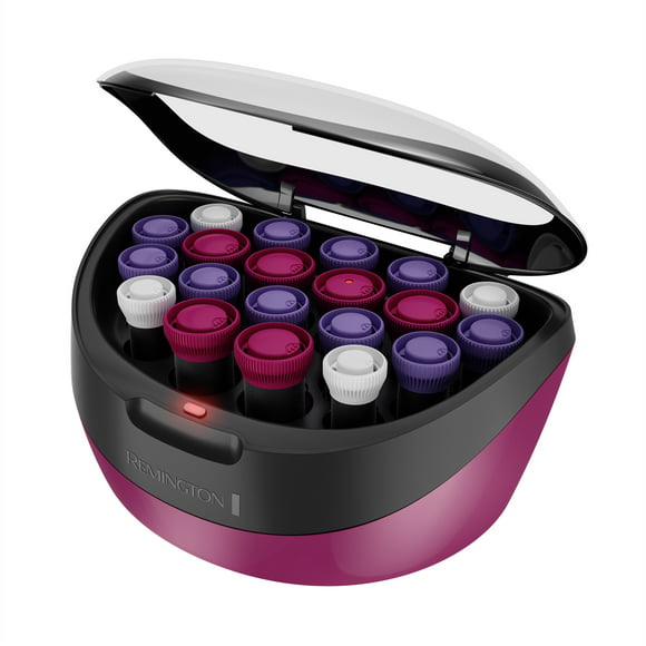 Remington Professional Ceramic Conditioning Hot Hair Rollers, 20 Piece Set, Ionic, Purple, H5600H