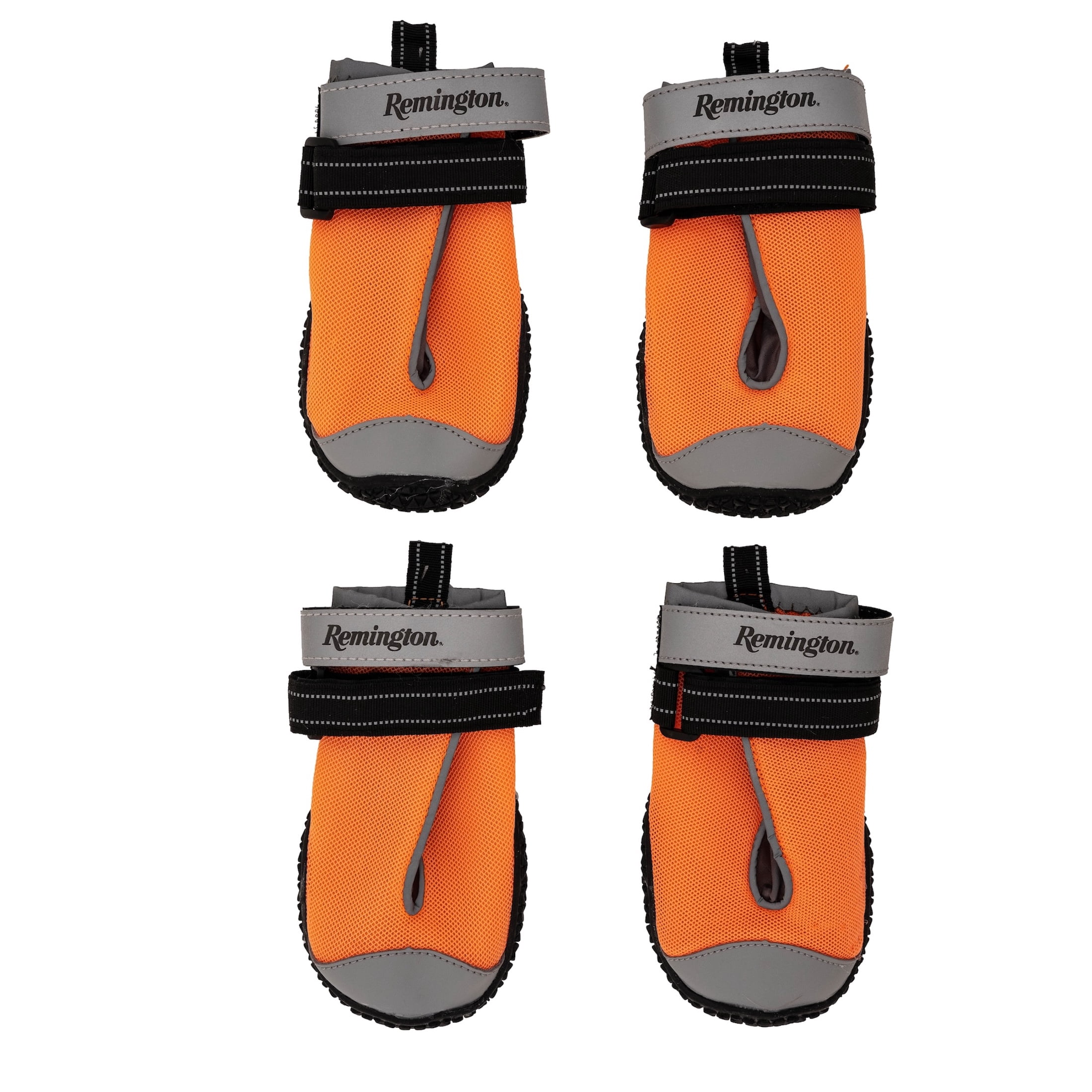 Remington Protective Pet Booties for Dogs, Orange, Size L, 4 Piece