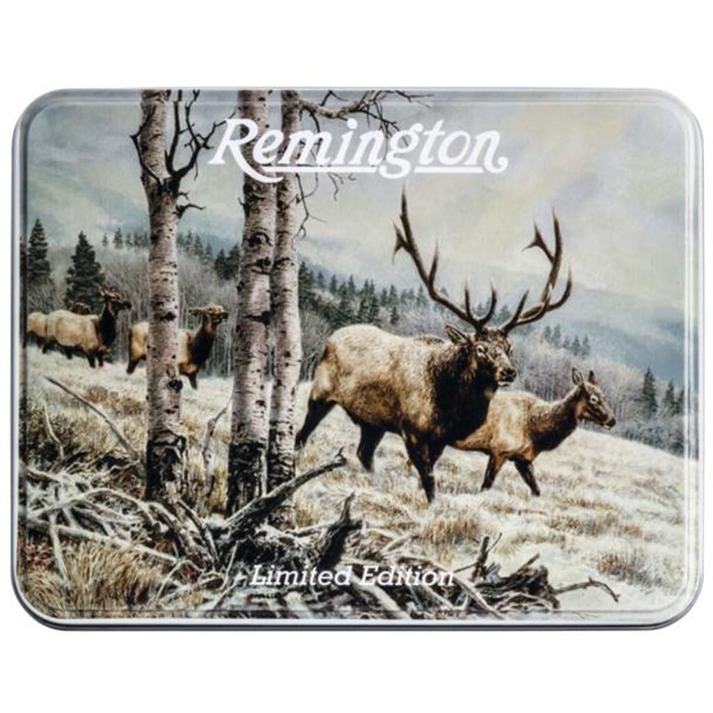 Remington R15718 Elk Folding Knife and Seath Collector's Tin Set