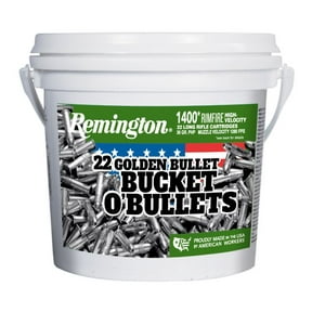 Remington 22 Golden Bullet, 22 LR, 36 gr, Brass Plated Hollow Point, 1280 fps, 1400 Count