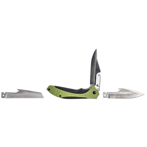 Remington RXB Liner Lock Folding Knife 4.5" Closed- Includes Changeable Pocket Blades (OD Green/Black)