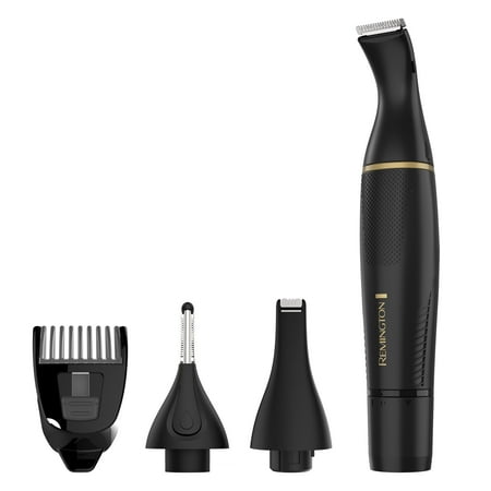 REMINGTON Ultimate Precision Nose, Ear and Facial Hair Trimmer for Men, Battery Operated, Black
