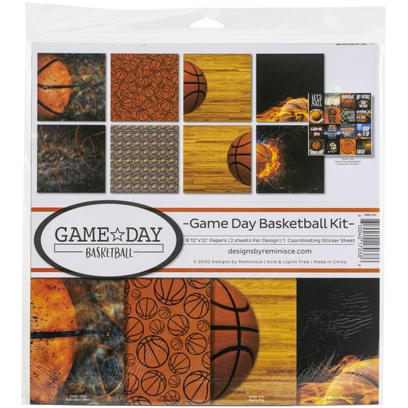Reminisce Collection Kit 12"X12"-Game Day Basketball