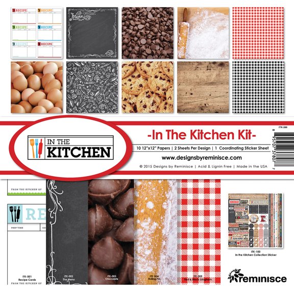 Reminisce Collection Kit 12"X12"-In The Kitchen, Pk 1, Reminisce