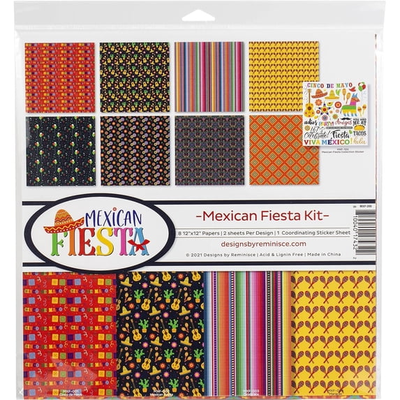 Reminisce Collection Kit 12"X12"-Mexican Fiesta
