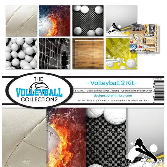 Reminisce Collection Kit 12"X12"-Volleyball 2