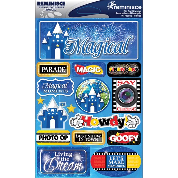 Reminisce Signature Series Dimensional Stickers 4.5"X6"-Magical