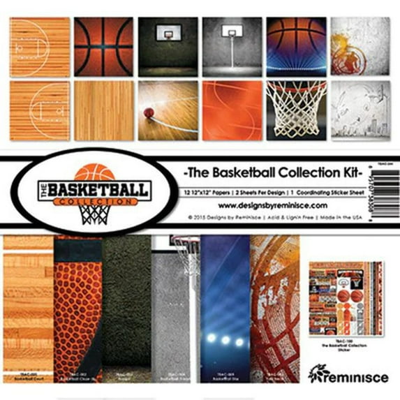 Reminisce Collection Kit 12 Inch X 12 Inch-Basketball