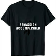 Remission Accomplished Melanoma Cancer Support Womens T-Shirt Black S