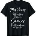 thumbnail image 1 of Remission Gift Survivor Cancer Scars Quote Cute Cancer Free T-Shirt, 1 of 3