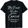 thumbnail image 1 of Remission Gift Survivor Cancer Scars Quote Cute Cancer Free T-Shirt, 1 of 4