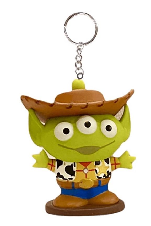 Remix Alien Sheriff Woody Key Ring Keychain Toy Story Figure Charm Ornament Pvc