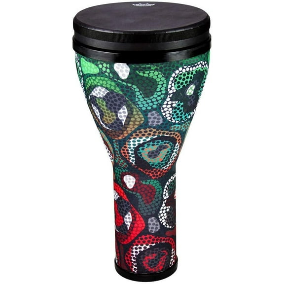 Remo 10" Pre-Tuned Festival Djembe, Tribal Green