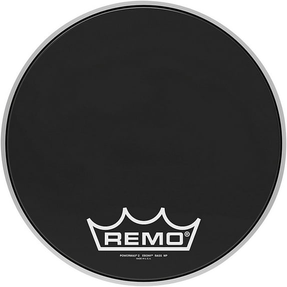Remo Powermax 2 Ebony Crimplock Bass Drum Head 14 in.
