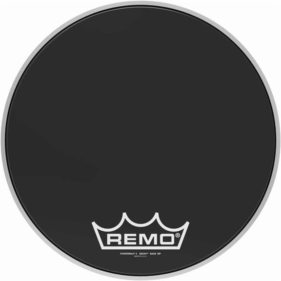 Remo 24601 16 in. Powermax2 Ebony Bass Drumhead