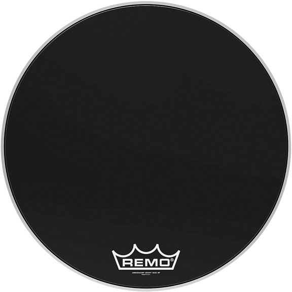 Ebony Ambassador Crimplock Bass Drum Head