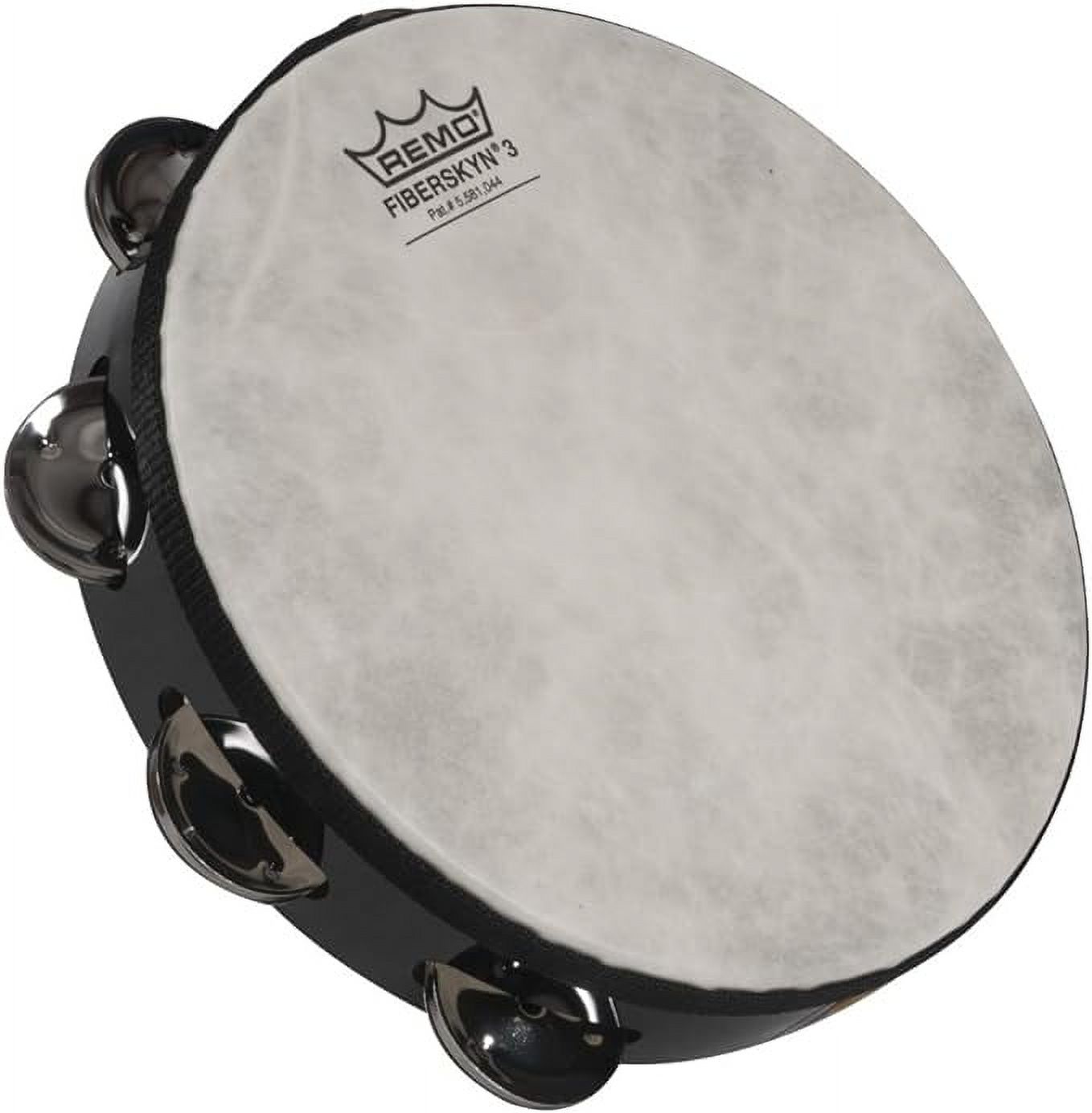 Remo 8 inch Fiberskyn Tambourine (Single Jingle; Black; Teen/Adult)