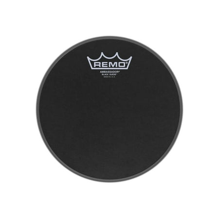 Remo Black Suede Ambassador Batter Drum Head 8 in.