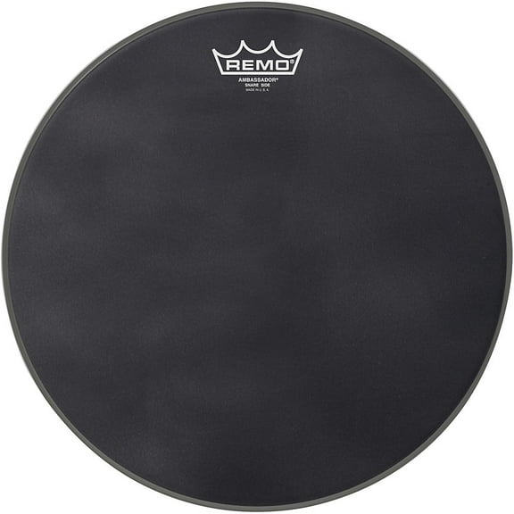 Remo Ambassador Black Suede Snare Side Drum Head Matte Black 13"